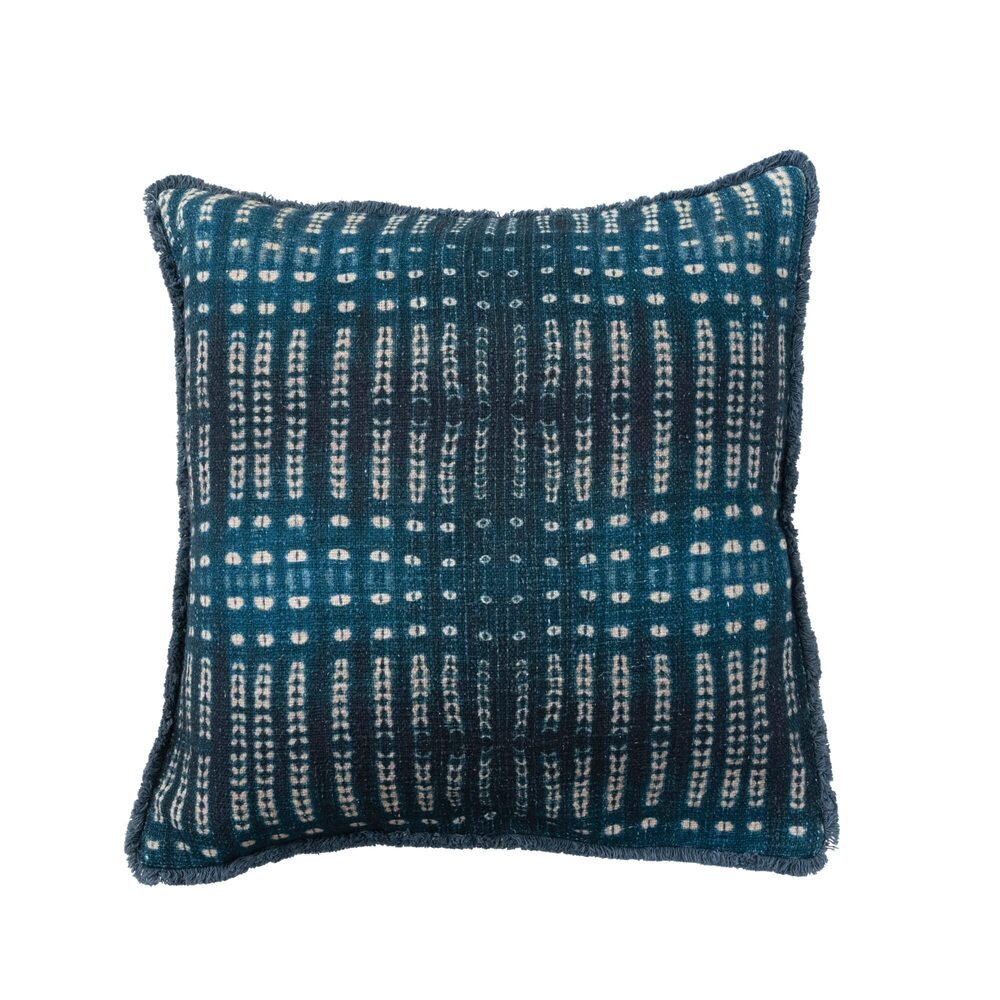 3144 Cotton Slub Tie Dye Throw, Multicolor Pillow, Blue